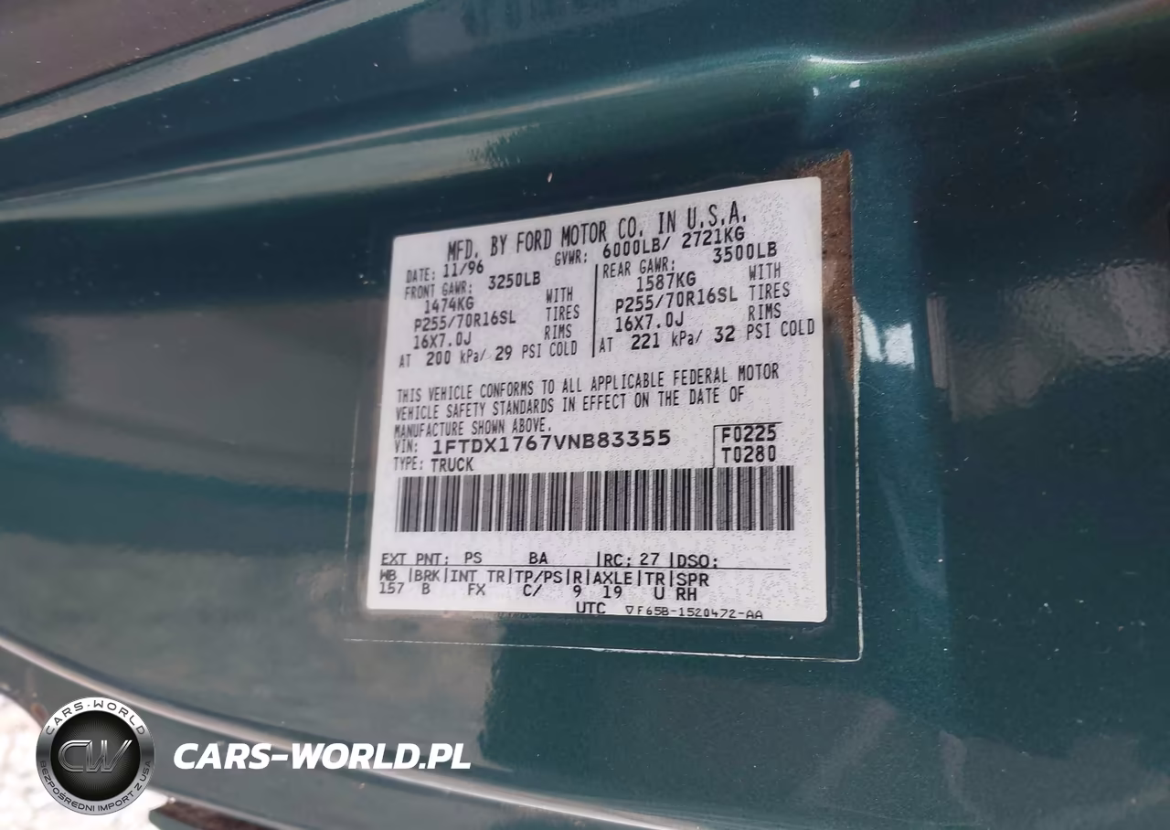1997 Ford F-150 Lariat-Standard-Xl-Xlt VIN:1FTDX1767VNB83355 - 9