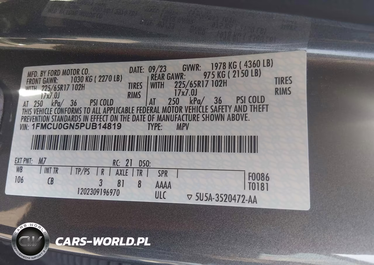 2023 Ford Escape Active VIN:1FMCU0GN5PUB14819 - 9