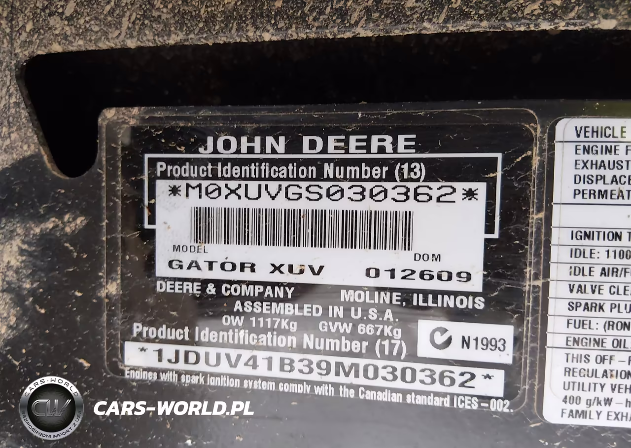 2009 John Deere Xuv 8251 VIN:M0XUVGS030362 - 10
