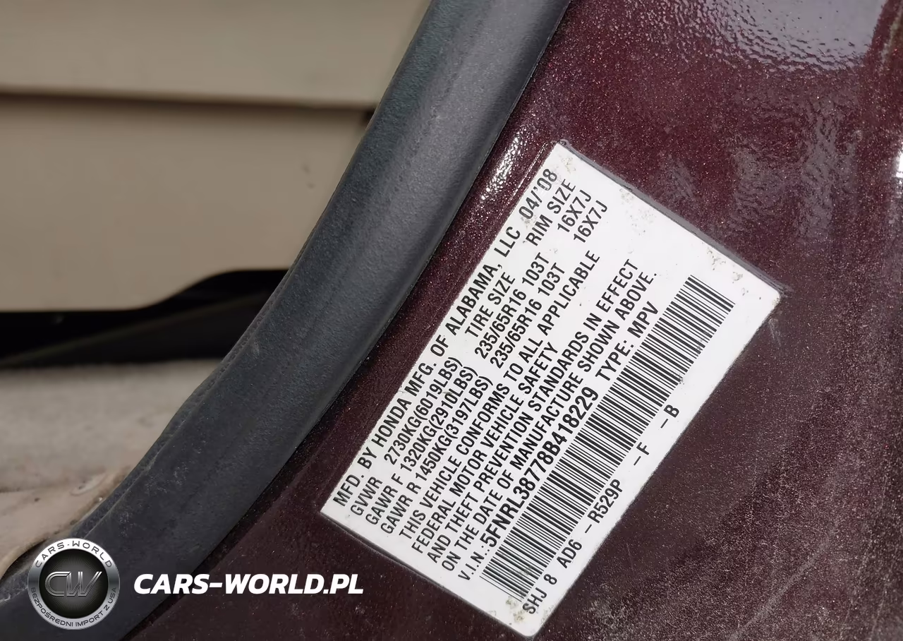 2008 Honda Odyssey Ex-L VIN:5FNRL38778B418229 - 9