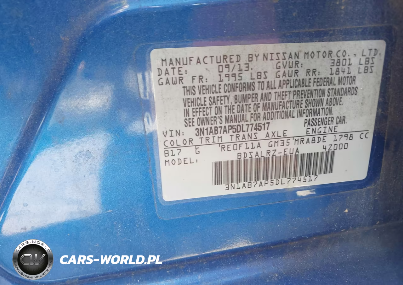 2013 Nissan Sentra Sr VIN:3N1AB7AP5DL774517 - 9