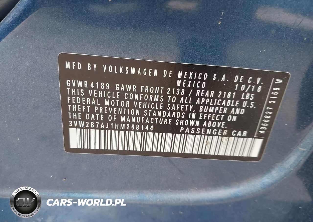 2017 Volkswagen Jetta 1.4T S VIN:3VW2B7AJ1HM268144 - 9