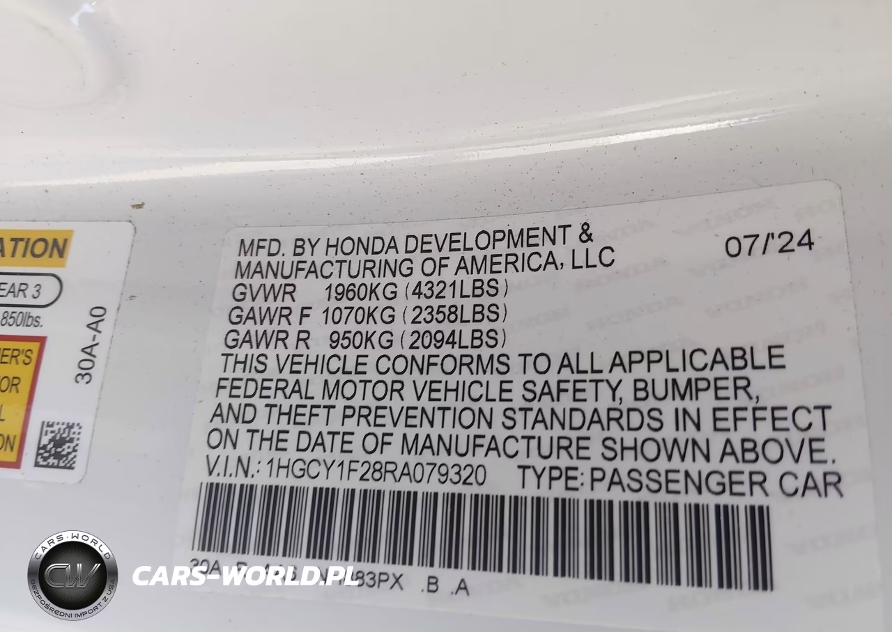2024 Honda Accord Lx VIN:1HGCY1F28RA079320 - 9
