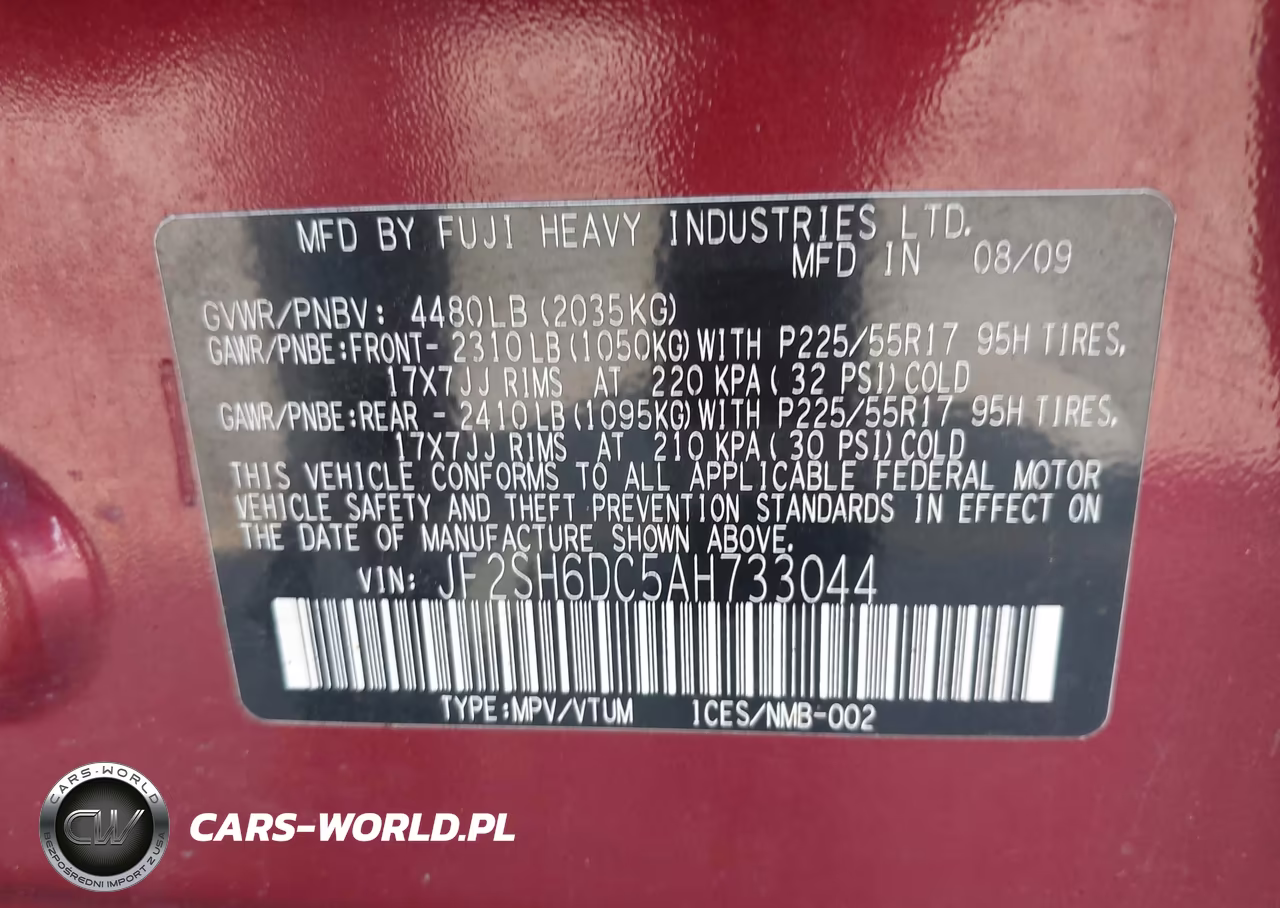 2010 Subaru Forester 2.5X Limited VIN:JF2SH6DC5AH733044 - 9