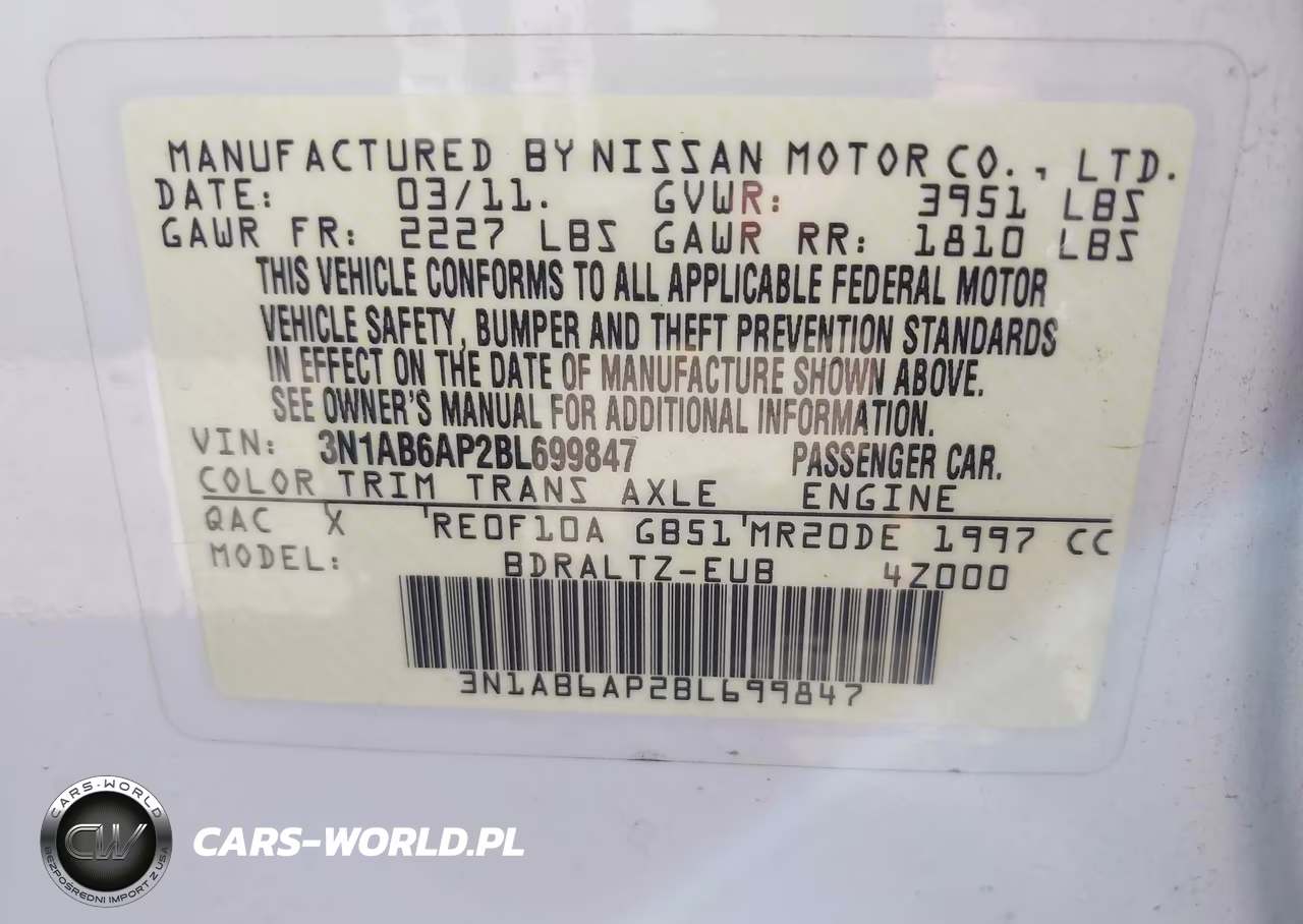 2011 Nissan Sentra 2.0Sr VIN:3N1AB6AP2BL699847 - 9