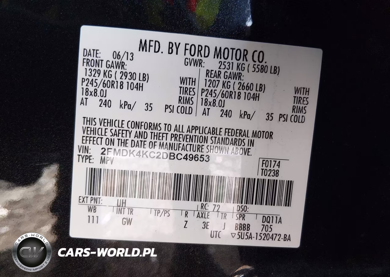 2013 Ford Edge Limited VIN:2FMDK4KC2DBC49653 - 9