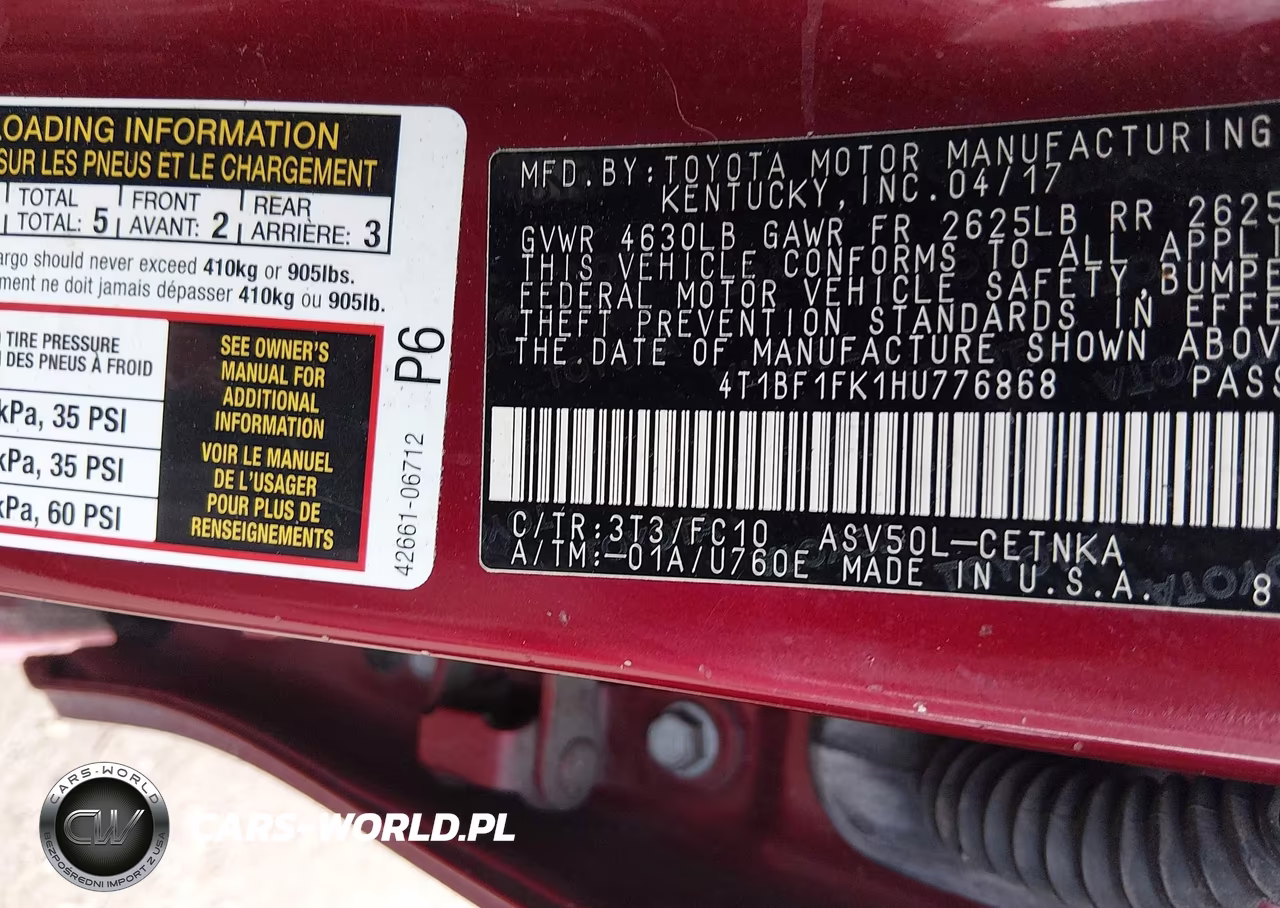 2017 Toyota Camry Le VIN:4T1BF1FK1HU776868 - 9