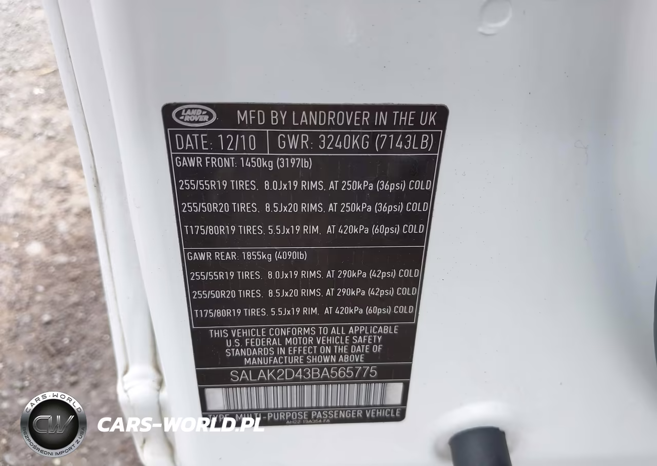 2011 Land Rover Lr4 VIN:SALAK2D43BA565775 - 9