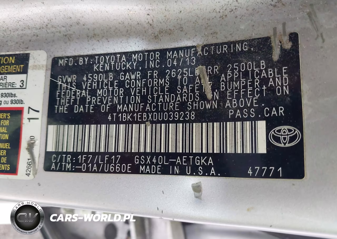 2013 Toyota Avalon Xle Premium VIN:4T1BK1EBXDU039238 - 9