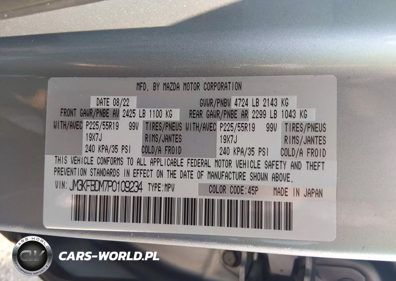 2023 Mazda Cx-5 2.5 S Premium VIN:JM3KFBDM7P0109234 - 9