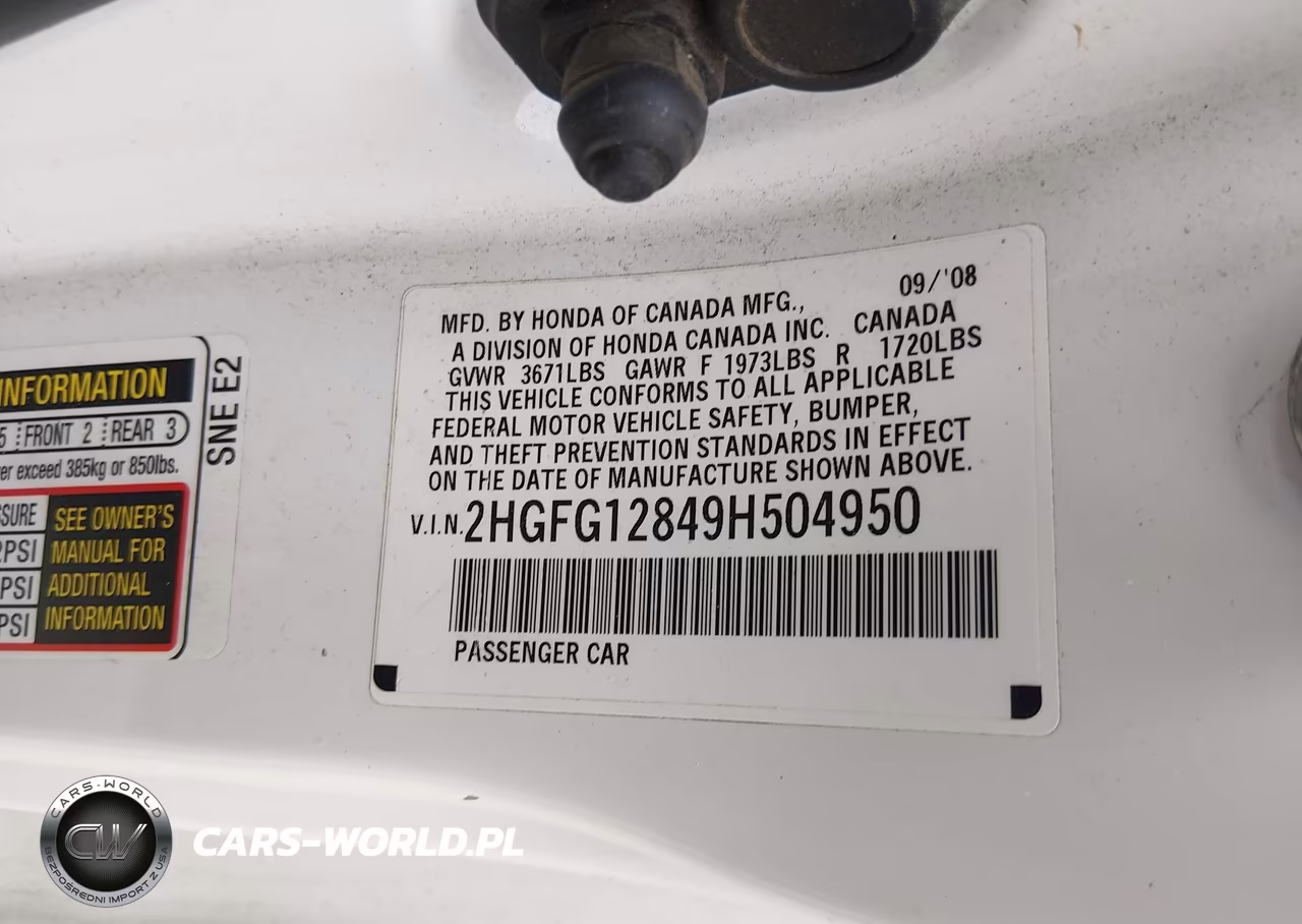 2009 Honda Civic Ex VIN:2HGFG12849H504950 - 9