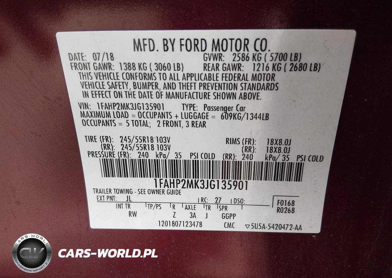2018 Ford Police Interceptor VIN:1FAHP2MK3JG135901 - 9