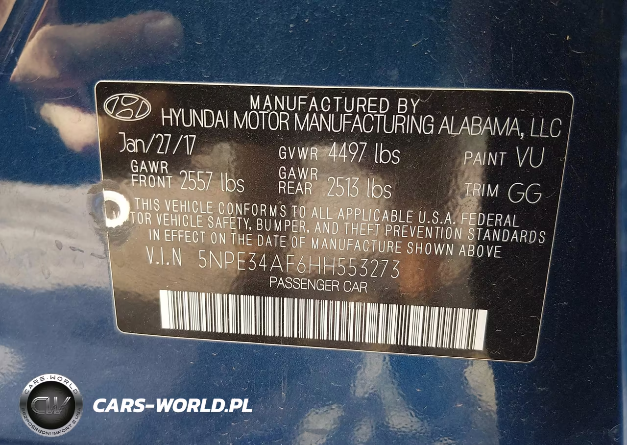 2017 Hyundai Sonata Limited VIN:5NPE34AF6HH553273 - 9