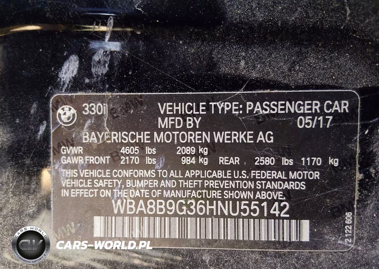 2017 BMW 330I VIN:WBA8B9G36HNU55142 - 9