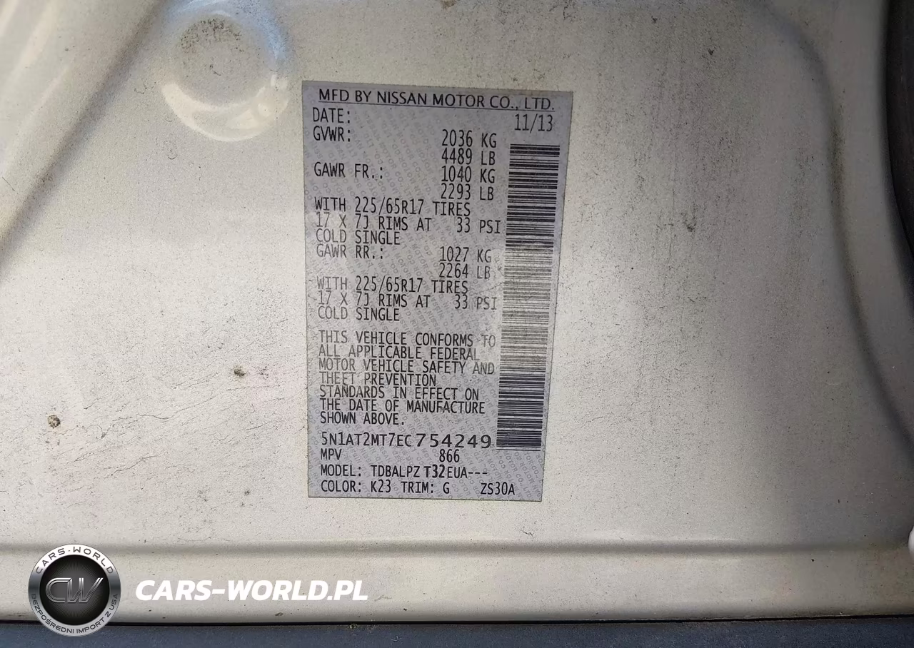 2014 Nissan Rogue S VIN:5N1AT2MT7EC754249 - 9