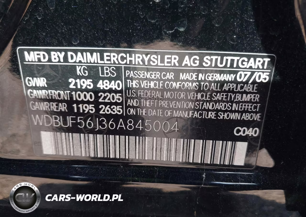 2006 Mercedes-Benz E 350 VIN:WDBUF56J36A845004 - 9