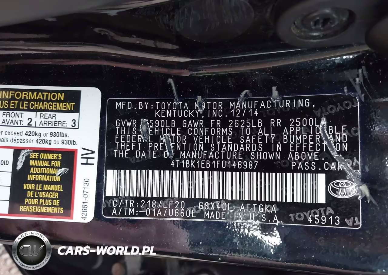 2015 Toyota Avalon Xle Premium VIN:4T1BK1EB1FU146987 - 9