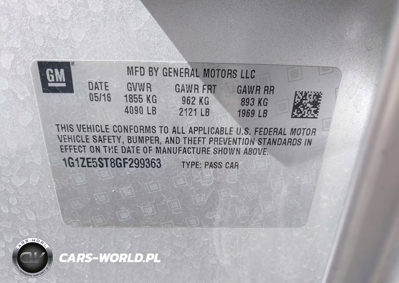 2016 Chevrolet Malibu 1Lt VIN:1G1ZE5ST8GF299363 - 9