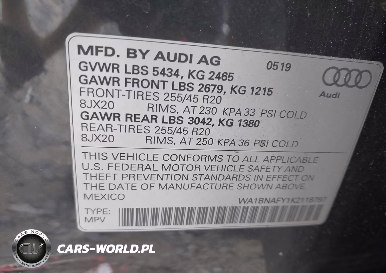 2019 Audi Q5 45 Premium VIN:WA1BNAFY1K2118797 - 9