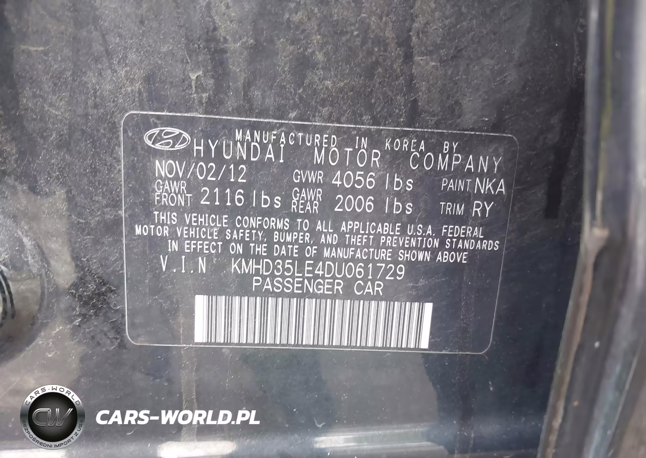 2013 Hyundai Elantra Gt VIN:KMHD35LE4DU061729 - 9