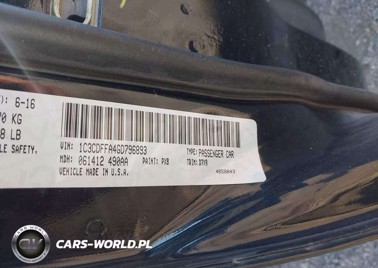 2016 Dodge Dart Sxt Sport VIN:1C3CDFFA4GD796893 - 9
