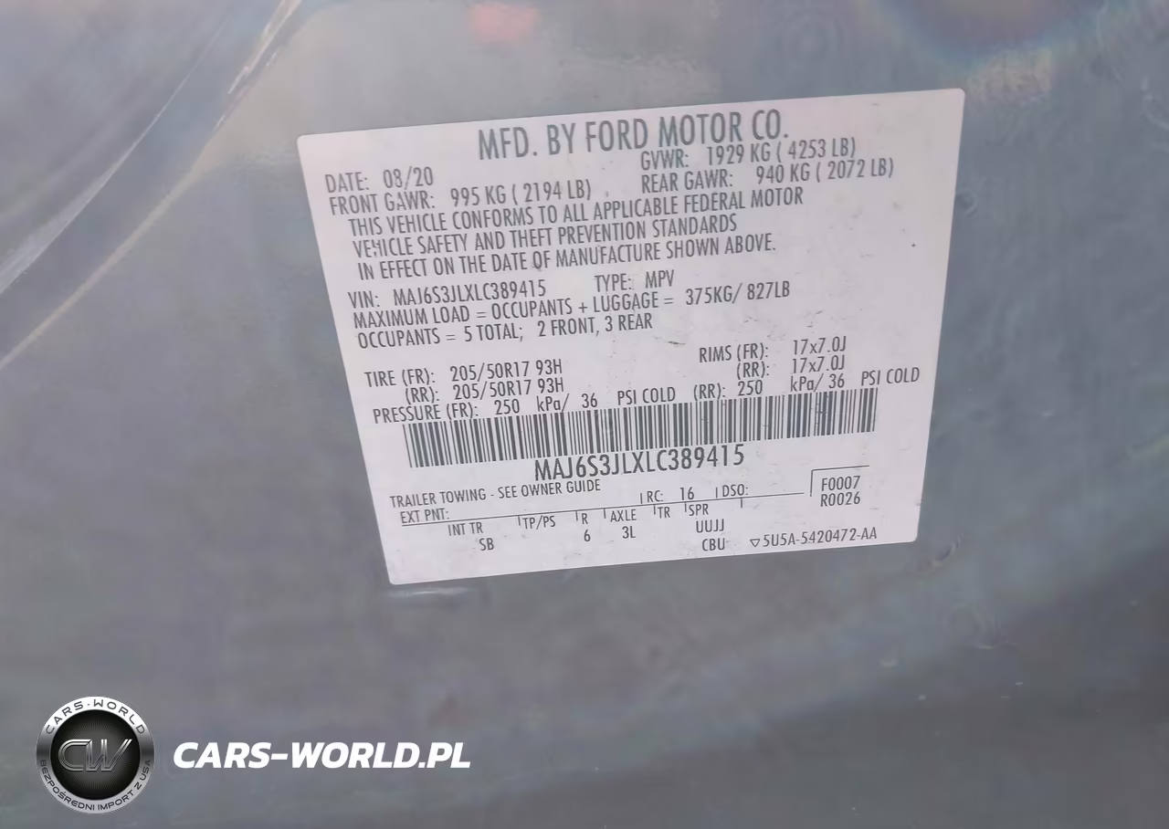 2020 Ford Ecosport Ses VIN:MAJ6S3JLXLC389415 - 9