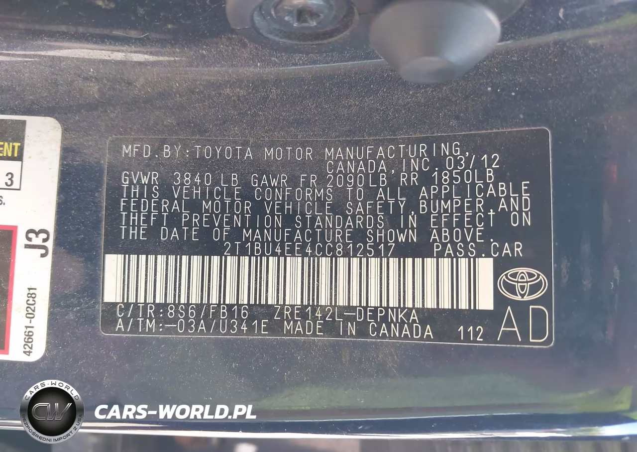 2012 Toyota Corolla Le VIN:2T1BU4EE4CC812517 - 9