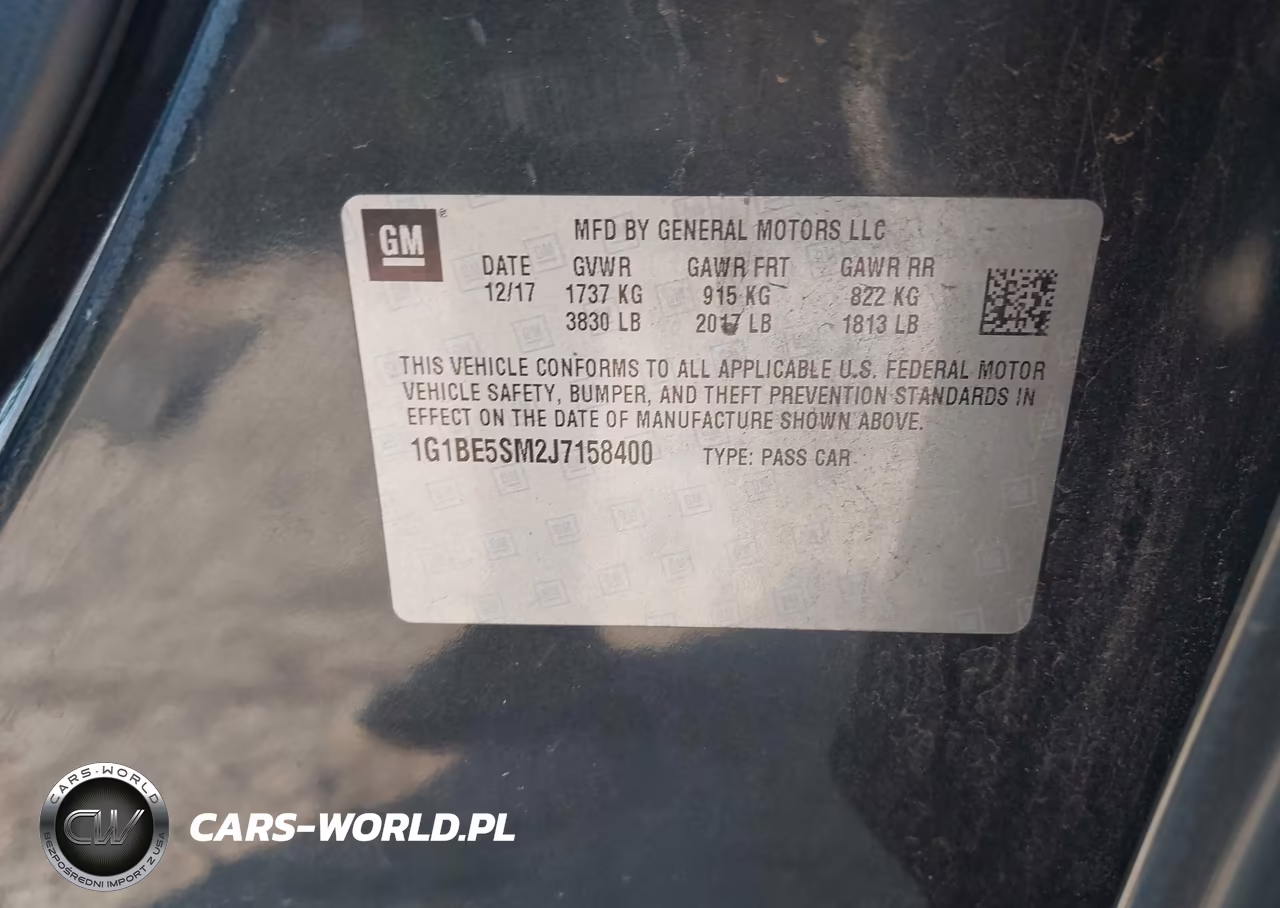2018 Chevrolet Cruze Lt Auto VIN:1G1BE5SM2J7158400 - 9