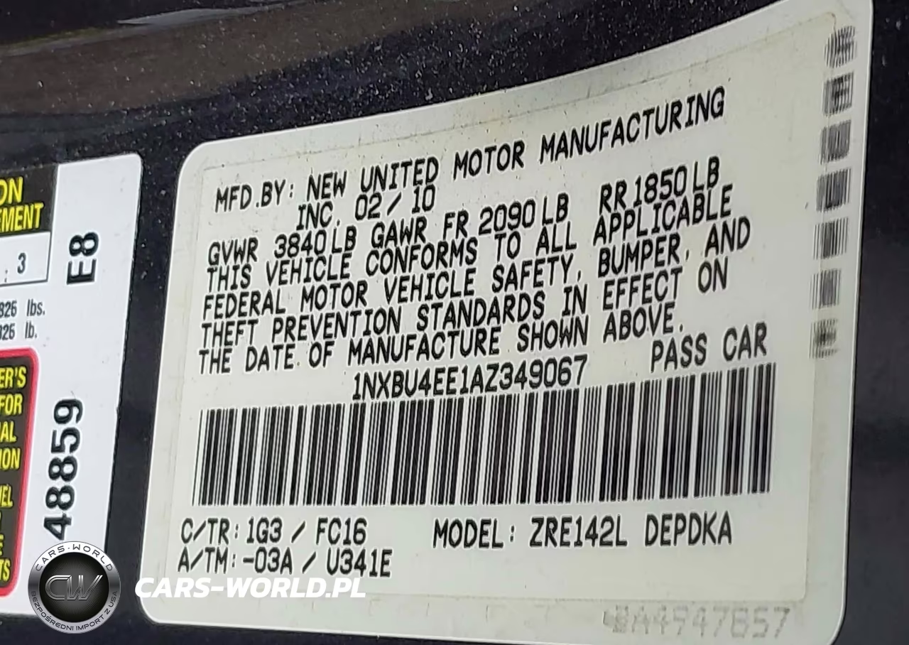 2010 Toyota Corolla Le VIN:1NXBU4EE1AZ349067 - 9