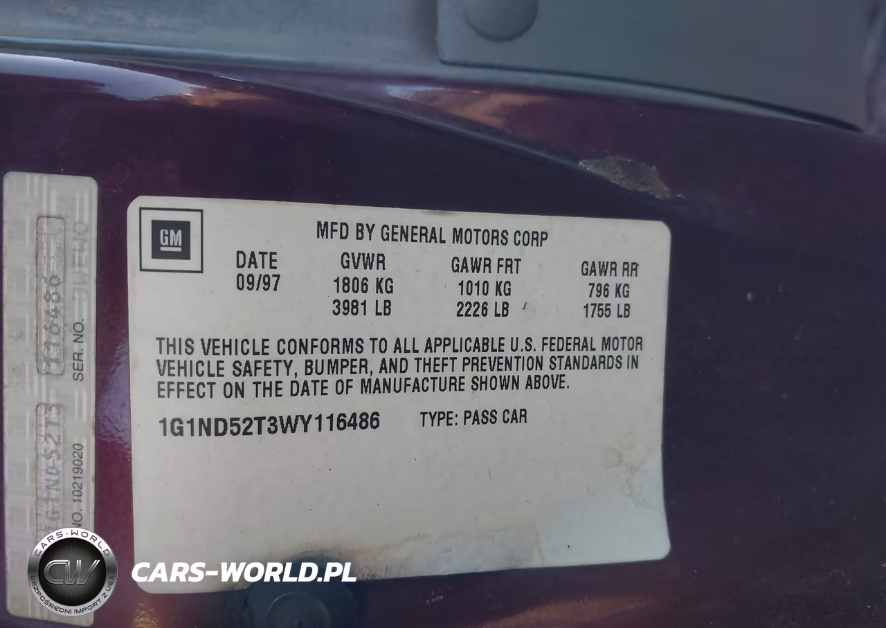 1998 Chevrolet Malibu VIN:1G1ND52T3WY116486 - 9