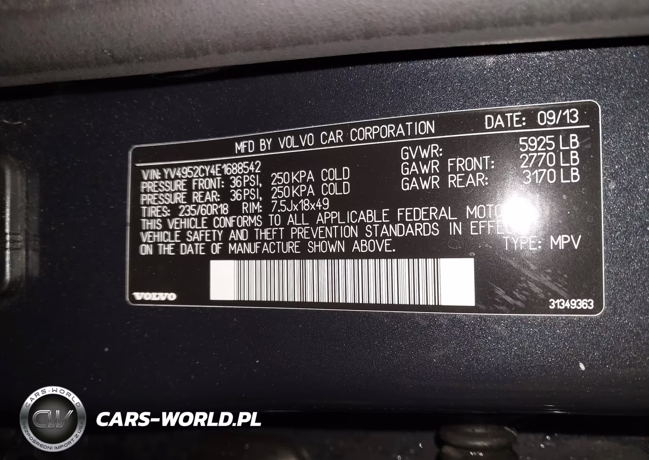 2014 Volvo Xc90 3.2 VIN:YV4952CY4E1688542 - 9