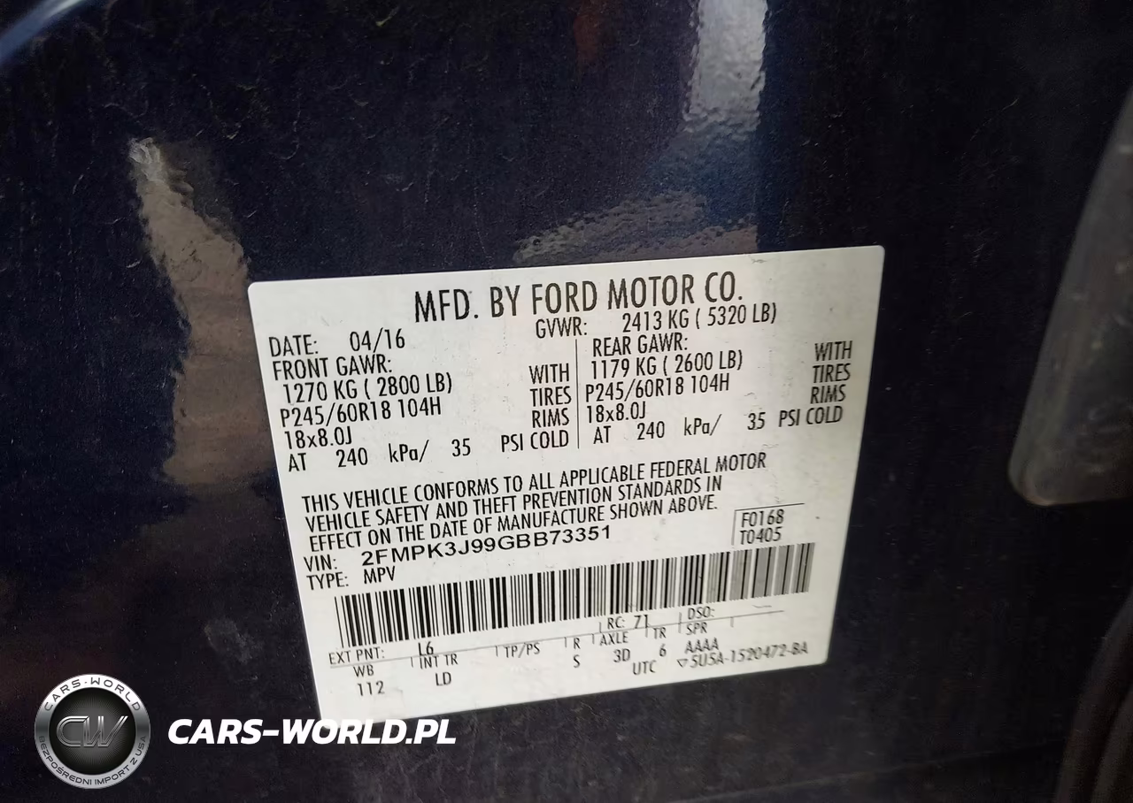 2016 Ford Edge Sel VIN:2FMPK3J99GBB73351 - 9