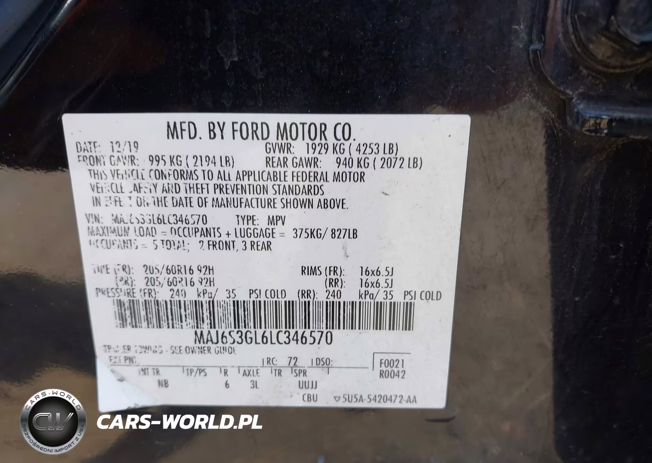 2020 Ford Ecosport Se VIN:MAJ6S3GL6LC346570 - 9