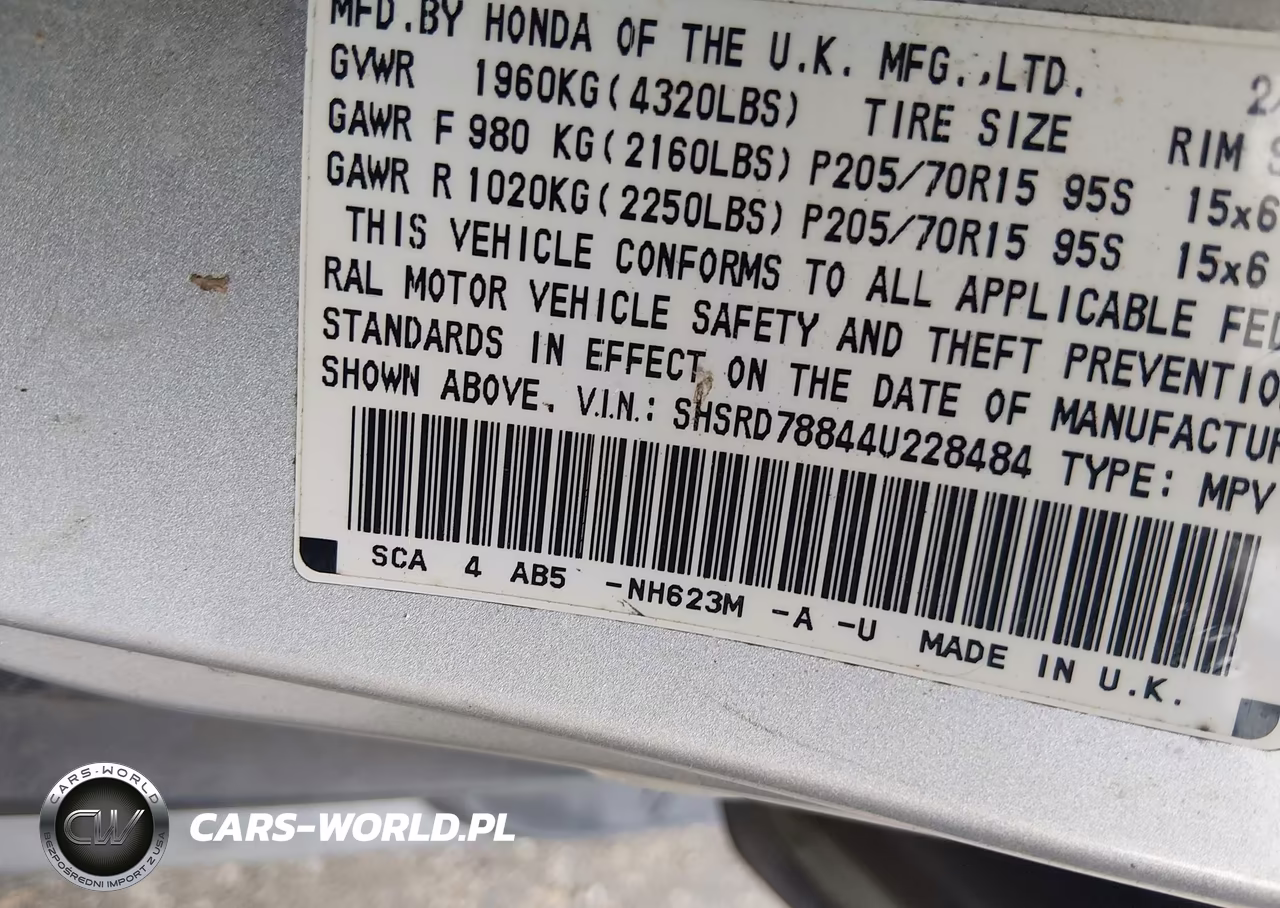 2004 Honda Cr-V Ex VIN:SHSRD78844U228484 - 9