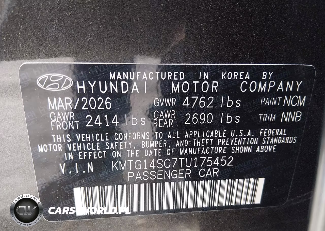 2026 Genesis G70 2.5T Rwd VIN:KMTG14SC7TU175452 - 9
