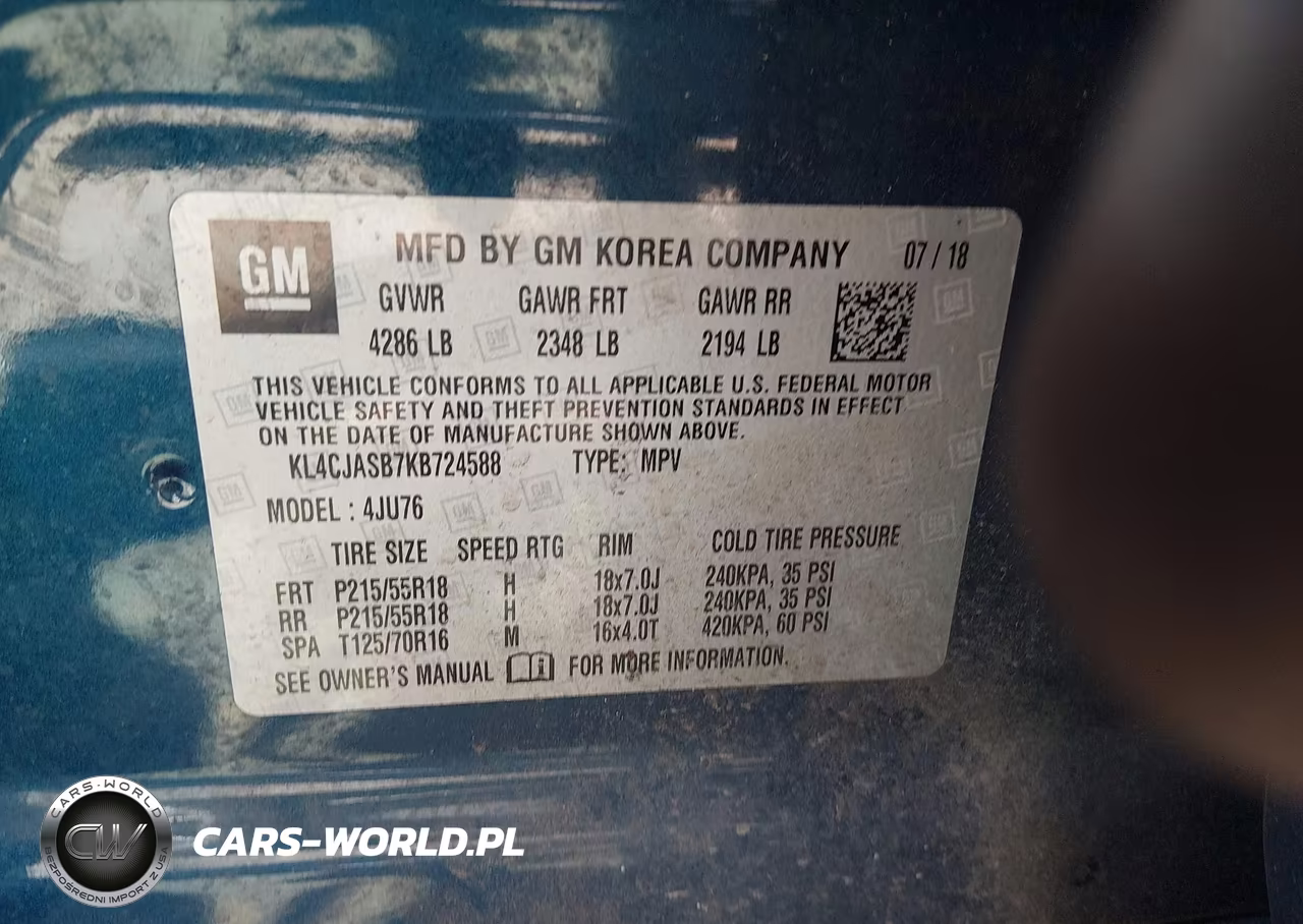 2019 Buick Encore Fwd Preferred VIN:KL4CJASB7KB724588 - 9