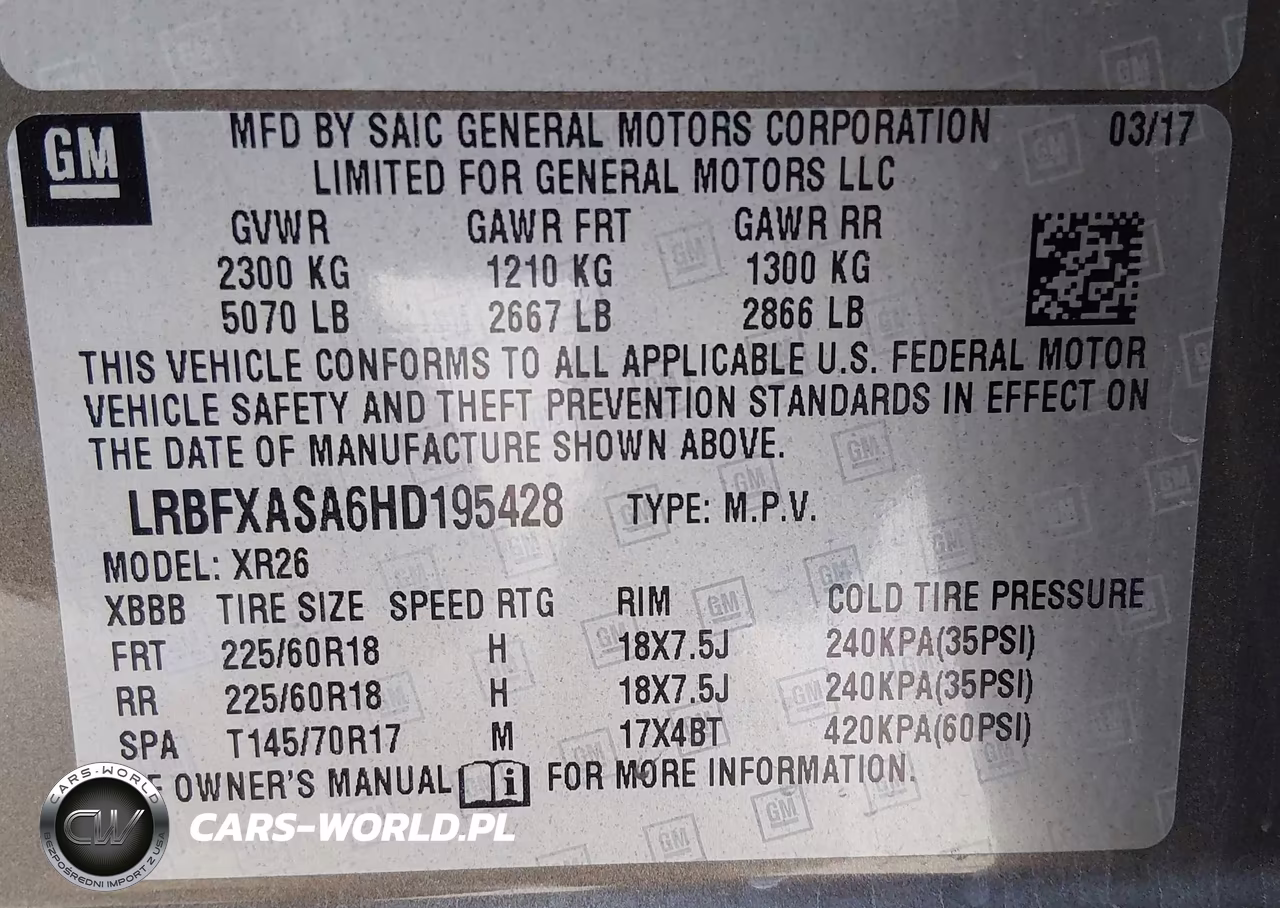 2017 Buick Envision Preferred VIN:LRBFXASA6HD195428 - 9