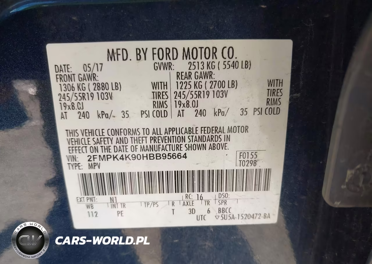 2017 Ford Edge Titanium VIN:2FMPK4K90HBB95664 - 9