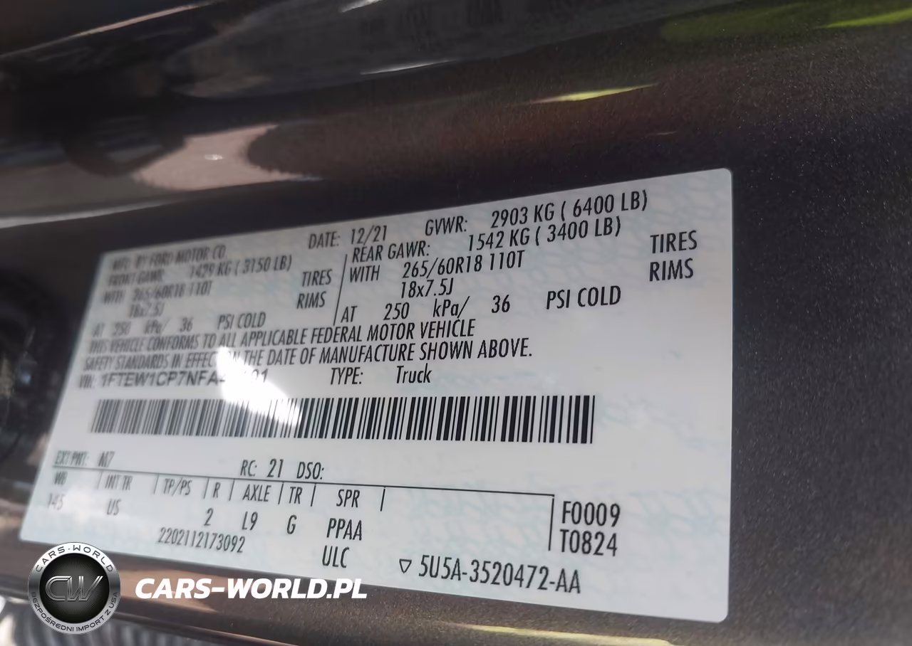 2022 Ford F-150 Xlt VIN:1FTEW1CP7NFA40101 - 8
