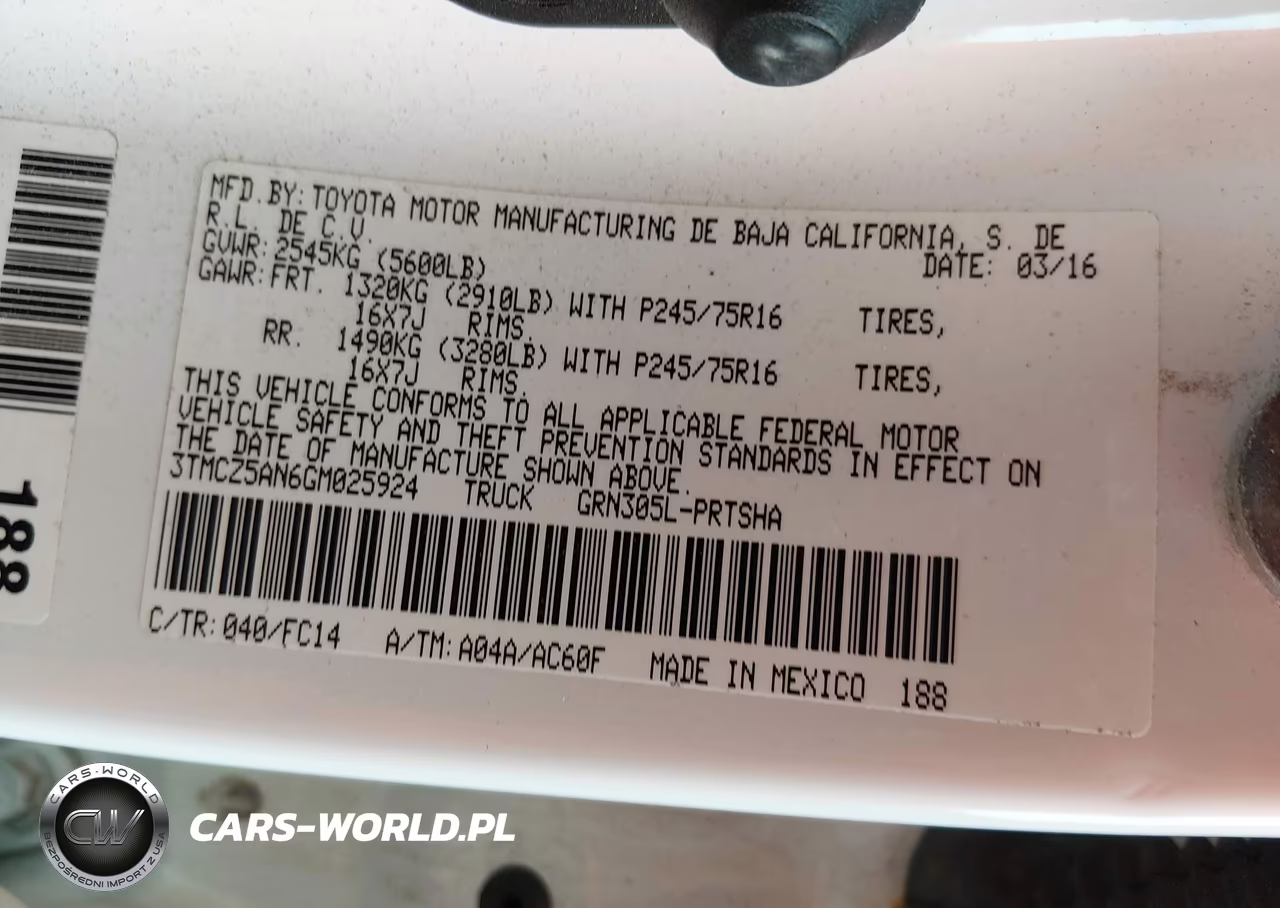 2016 Toyota Tacoma Sr5 V6 VIN:3TMCZ5AN6GM025924 - 9
