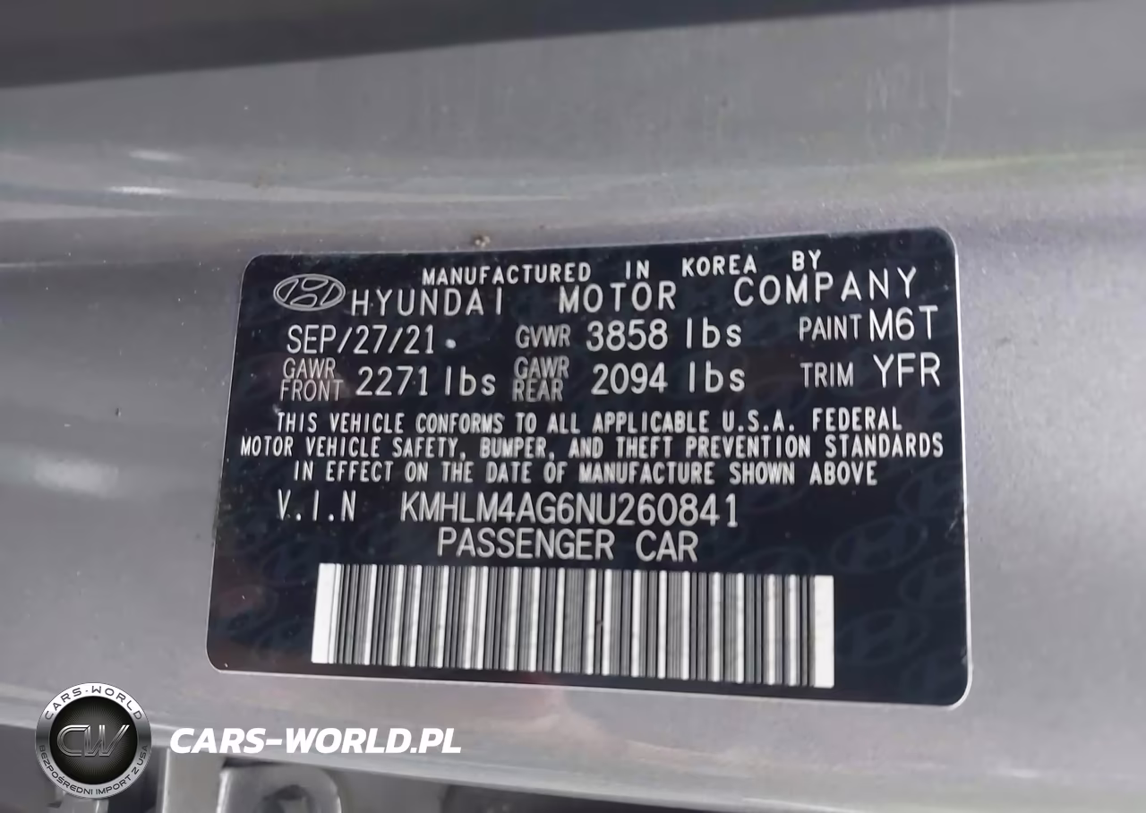 2022 Hyundai Elantra Sel VIN:KMHLM4AG6NU260841 - 9