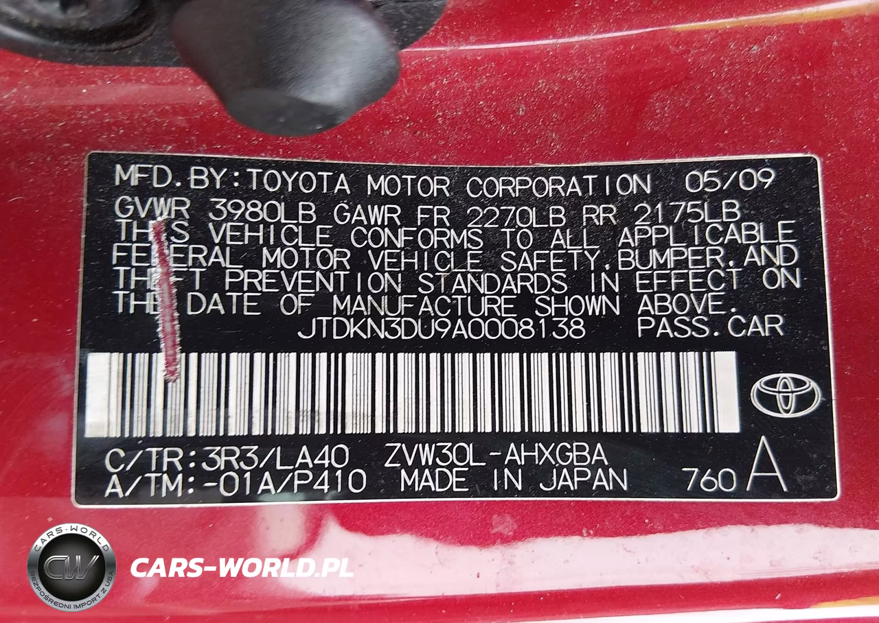 2010 Toyota Prius Iv VIN:JTDKN3DU9A0008138 - 9