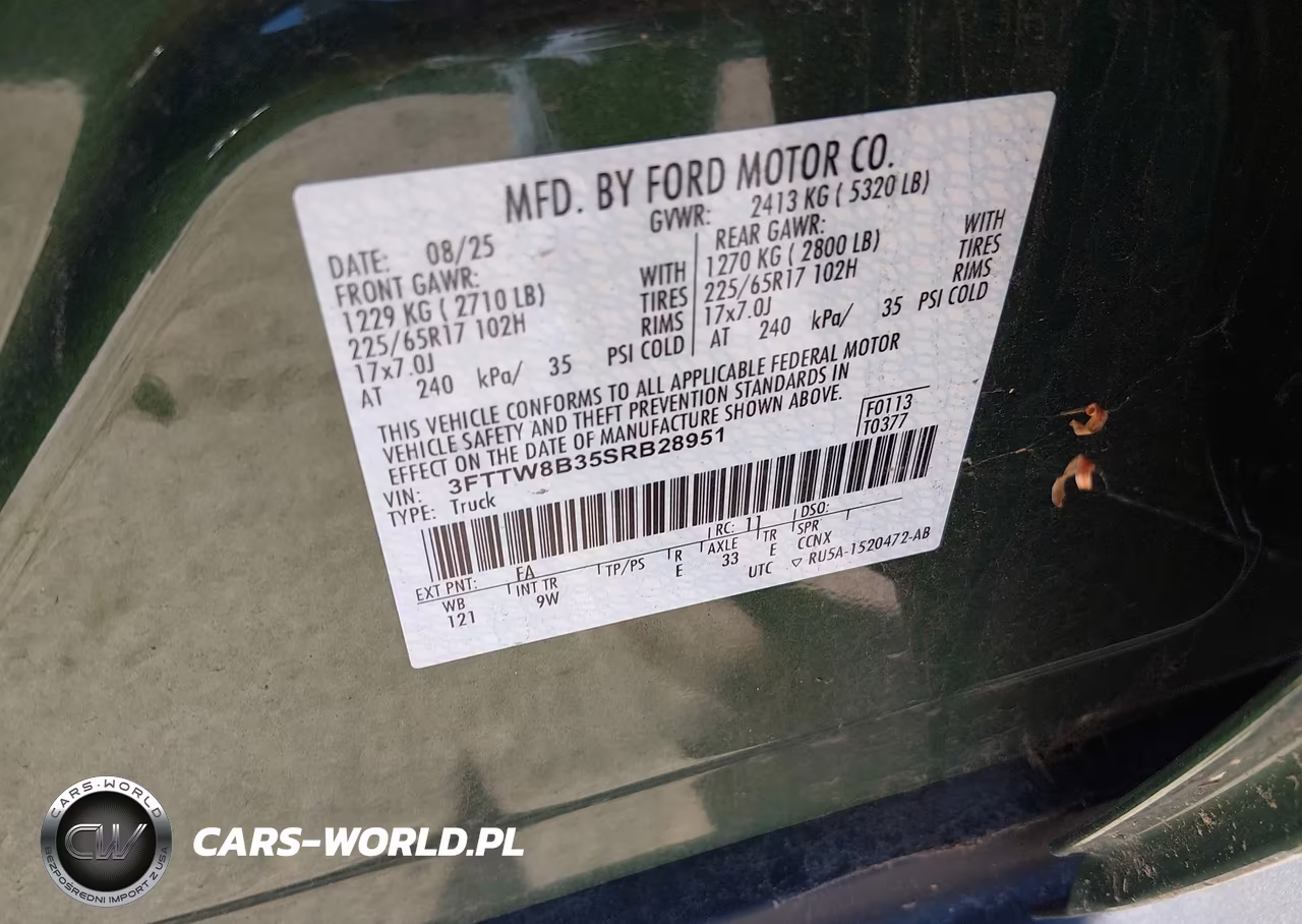 2025 Ford Maverick Xl VIN:3FTTW8B35SRB28951 - 9