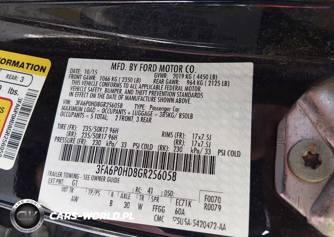 2016 Ford Fusion Se VIN:3FA6P0HD8GR256058 - 9