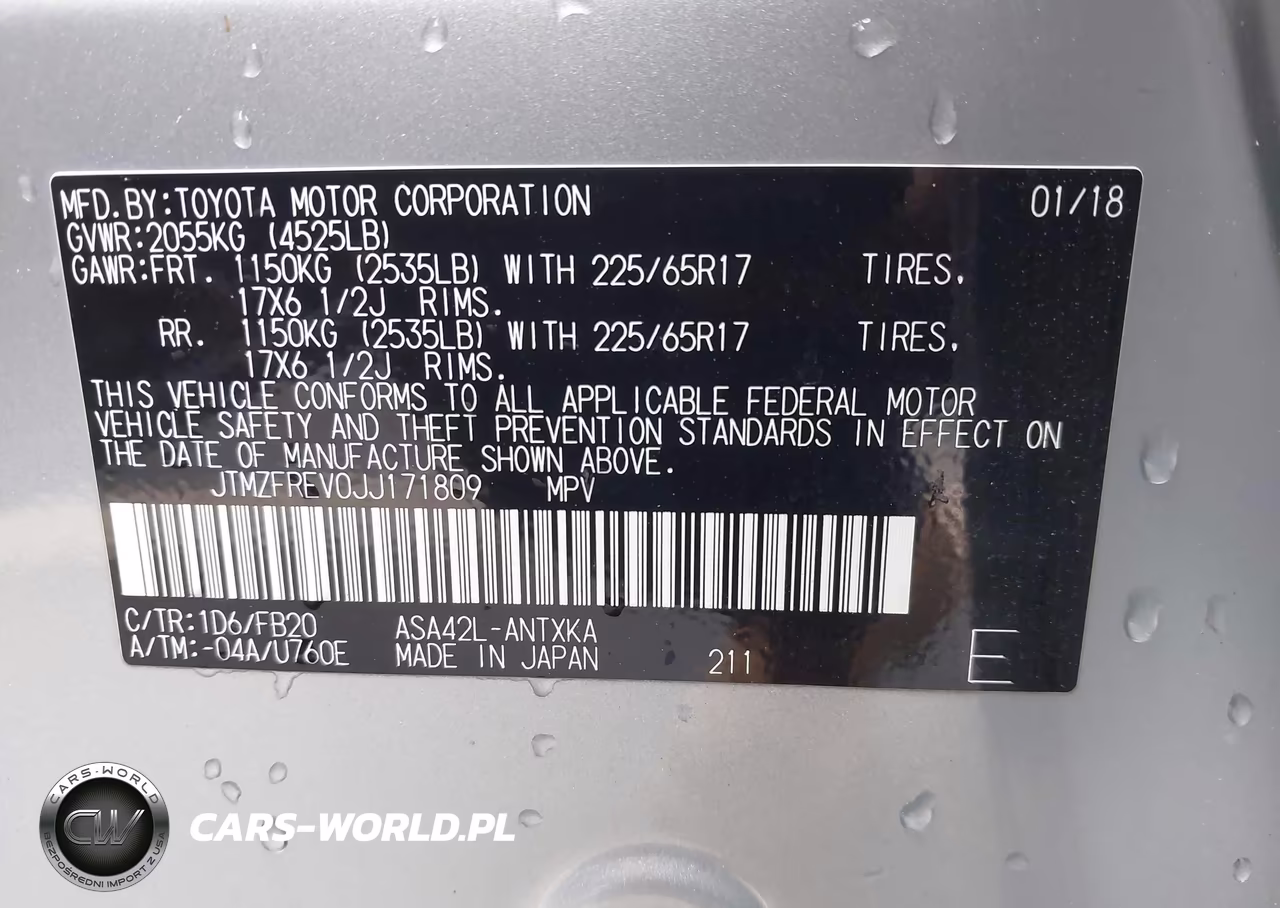 2018 Toyota Rav4 Le VIN:JTMZFREV0JJ171809 - 9