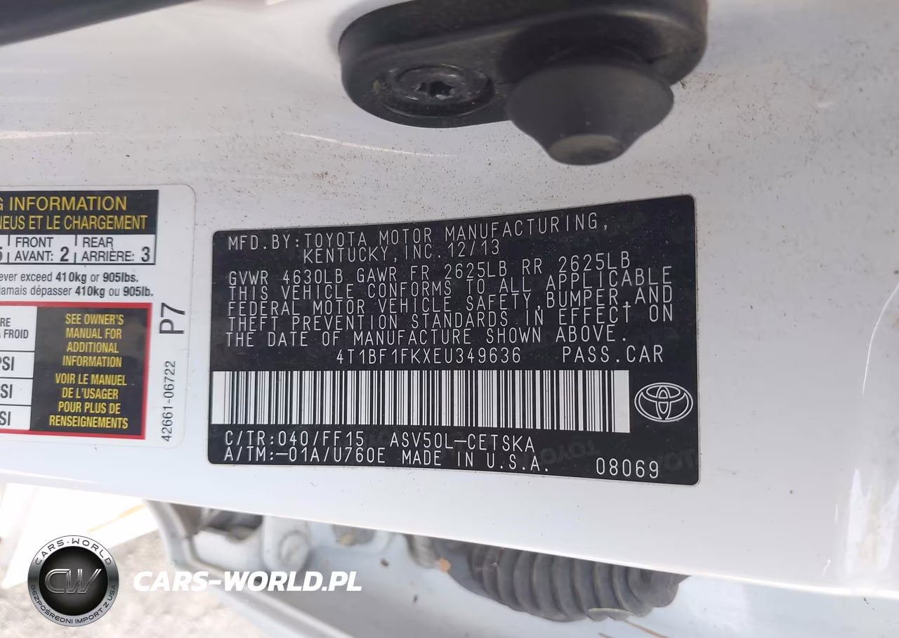 2014 Toyota Camry Se VIN:4T1BF1FKXEU349636 - 9