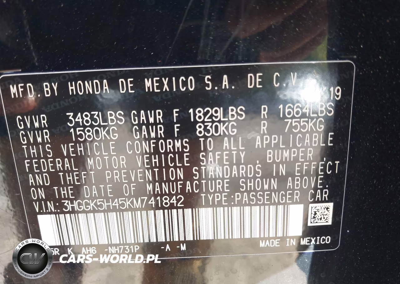 2019 Honda Fit Lx VIN:3HGGK5H45KM741842 - 9
