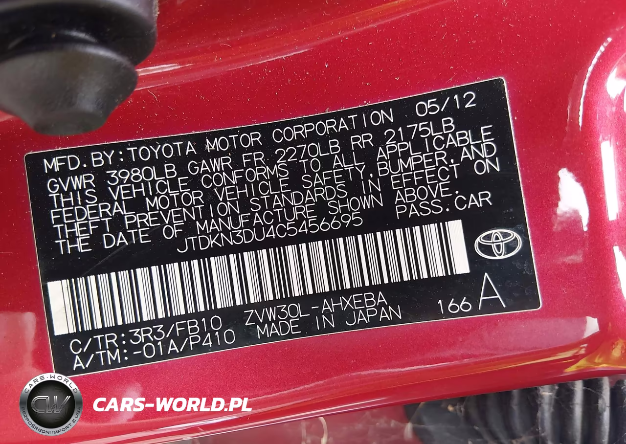 2012 Toyota Prius Three VIN:JTDKN3DU4C5456695 - 9
