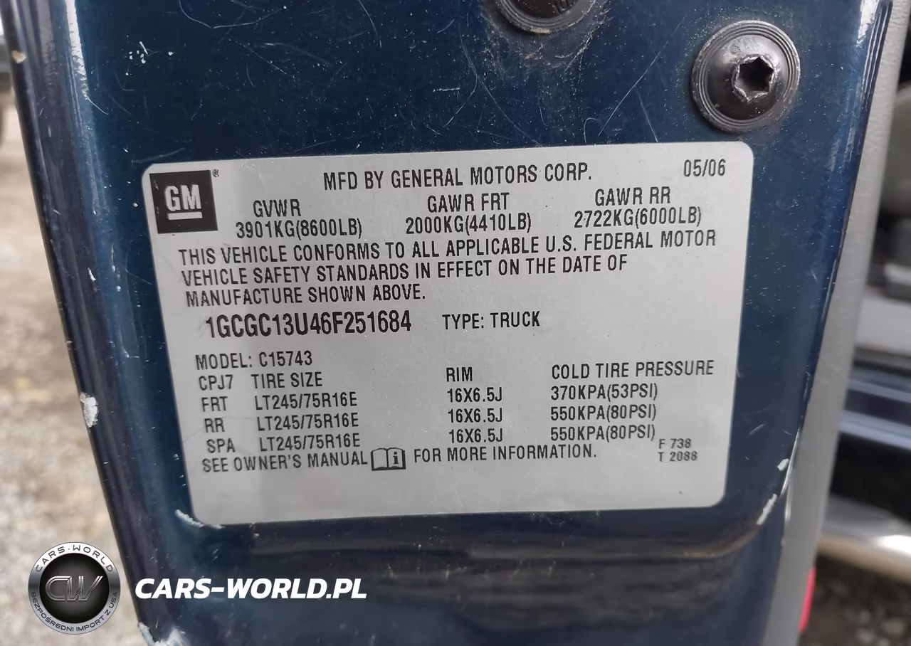 2006 Chevrolet Silverado 1500Hd Lt1 VIN:1GCGC13U46F251684 - 9