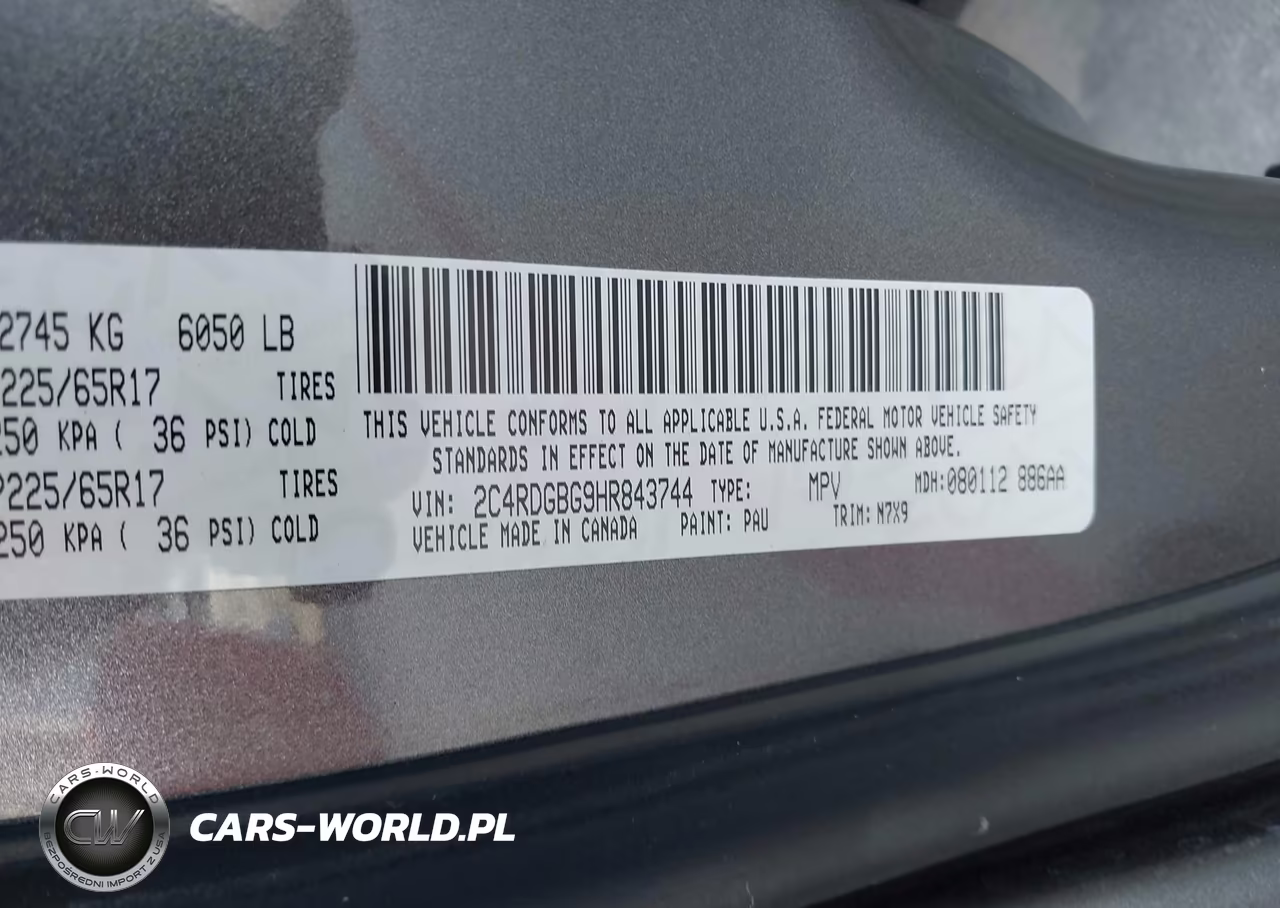 2017 Dodge Grand Caravan Se Plus VIN:2C4RDGBG9HR843744 - 9